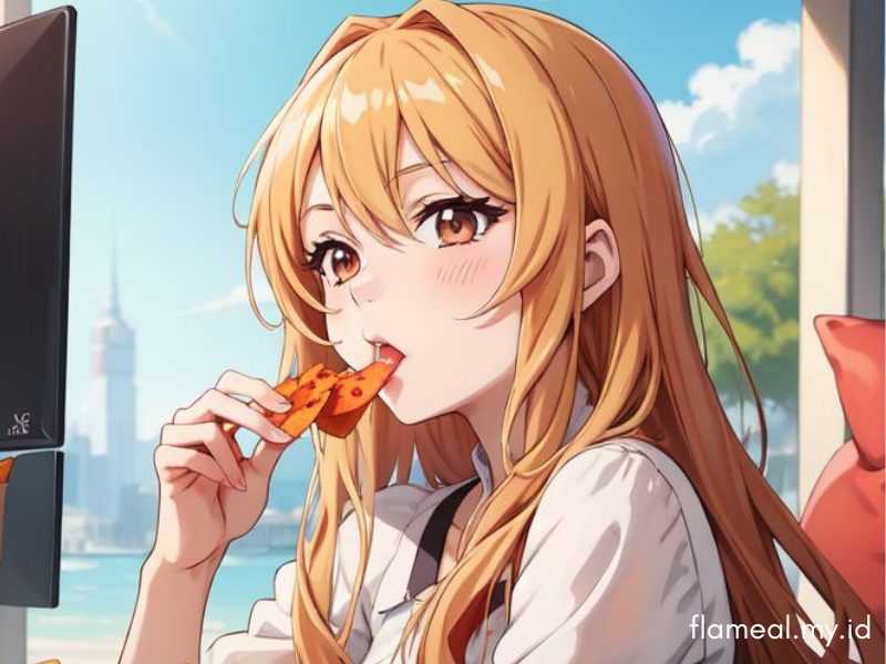 cemilan-flameal manfaat cemilan pedas sehat